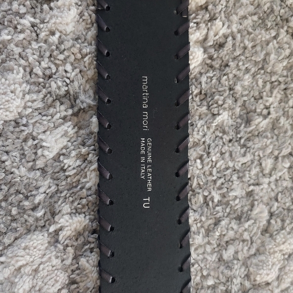 MARTINA MORI Made In Italy Leather Belt - Picture 4 of 5